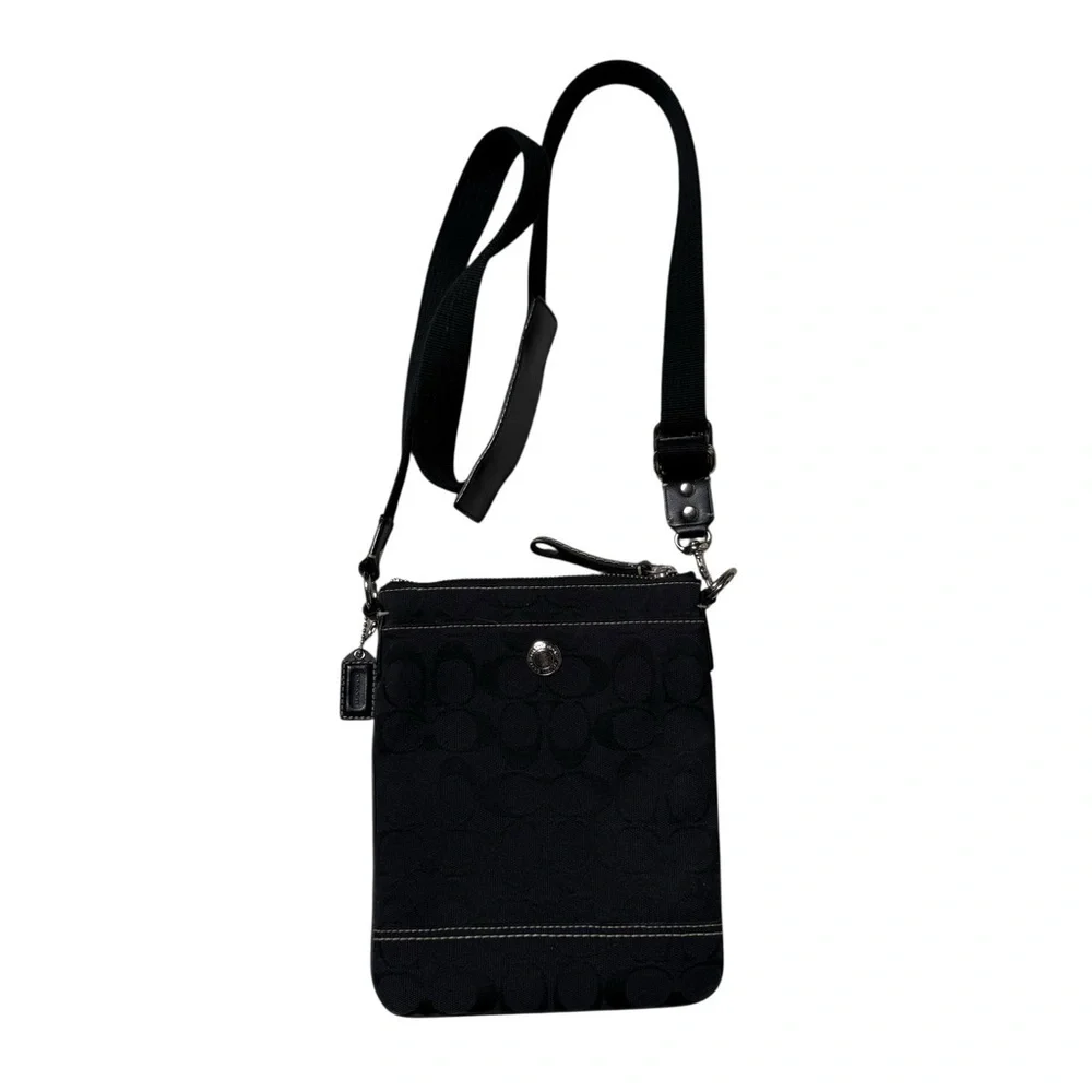 Authentic Coach Signature Passport Crossbody